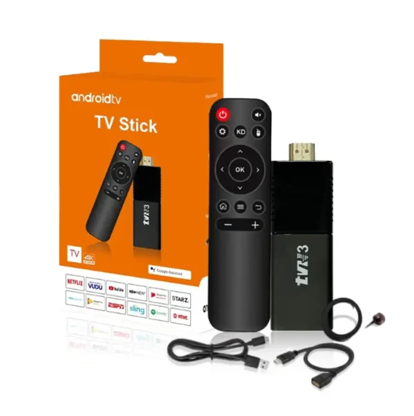 اندروید باکس TV Stick 4K ظرفیت ۱۲۸ و۶۴گیگابایت با ریموت
