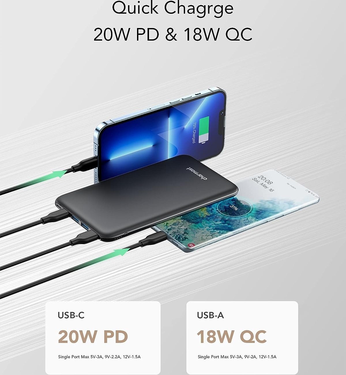 پاوربانک Charmast 26800 میلیآمپر ساعت