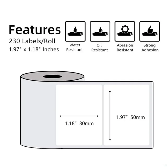 رول پرینتر لیبل زن حرارتی Phomemo (50×30 میلیمتر)