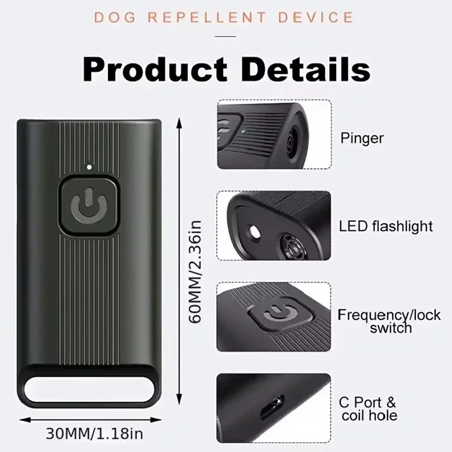 ضد پاس سگ اولتراسونیک P12 Mini Ultrasonic Dog Repeller