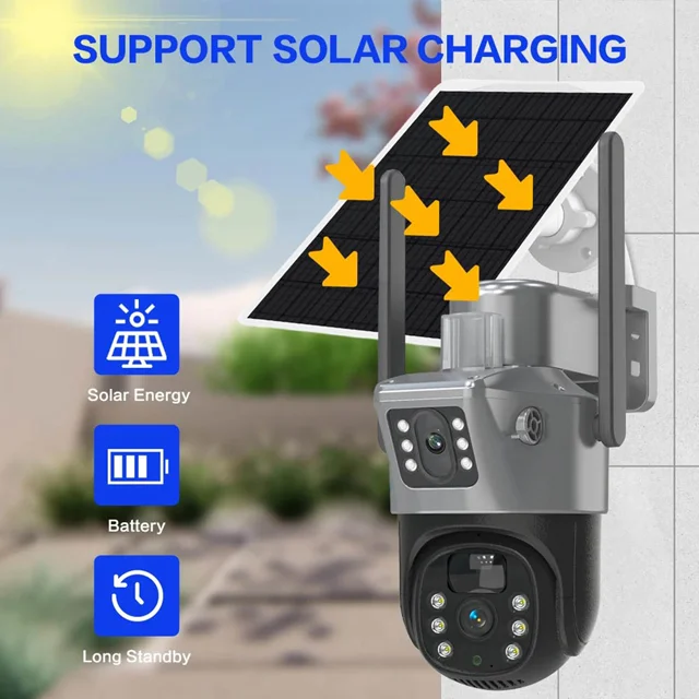 دوربین سولار سیم کارتی دو لنز مدل s18 - 8MP