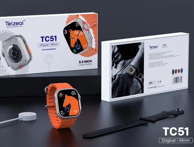 ساعت هوشمند تلزیل مدل TC51 با نمایشگر AMOLED و بدنه آلومینیومی