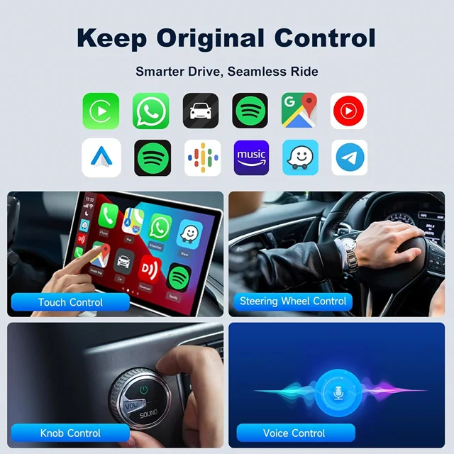 دانگل وایرلس کارپلی و اندروید اتو کارلینکیت مدل Mini Ultra3