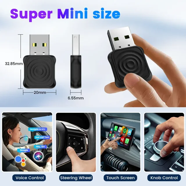 دانگل وایرلس کارپلی و اندروید اتو کارلینکیت مدل Mini Ultra