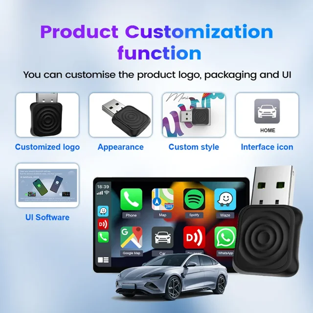 دانگل وایرلس کارپلی و اندروید اتو کارلینکیت مدل Mini Ultra